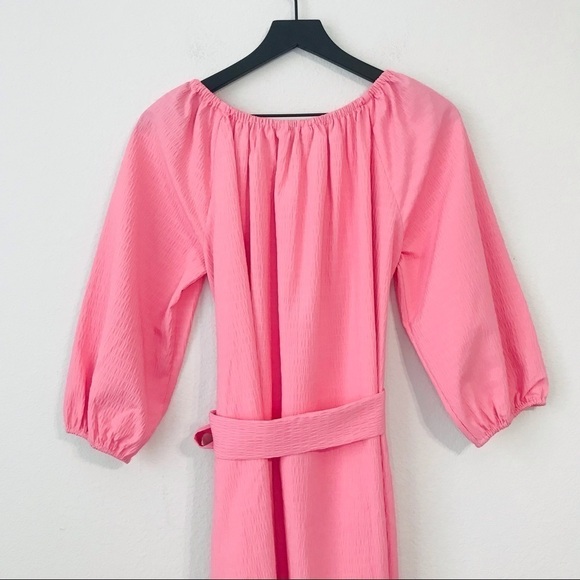New! Elizabeth and James Bohemian Peasant Barbie Pink Gauzy Oversized Dress - Picture 7 of 12